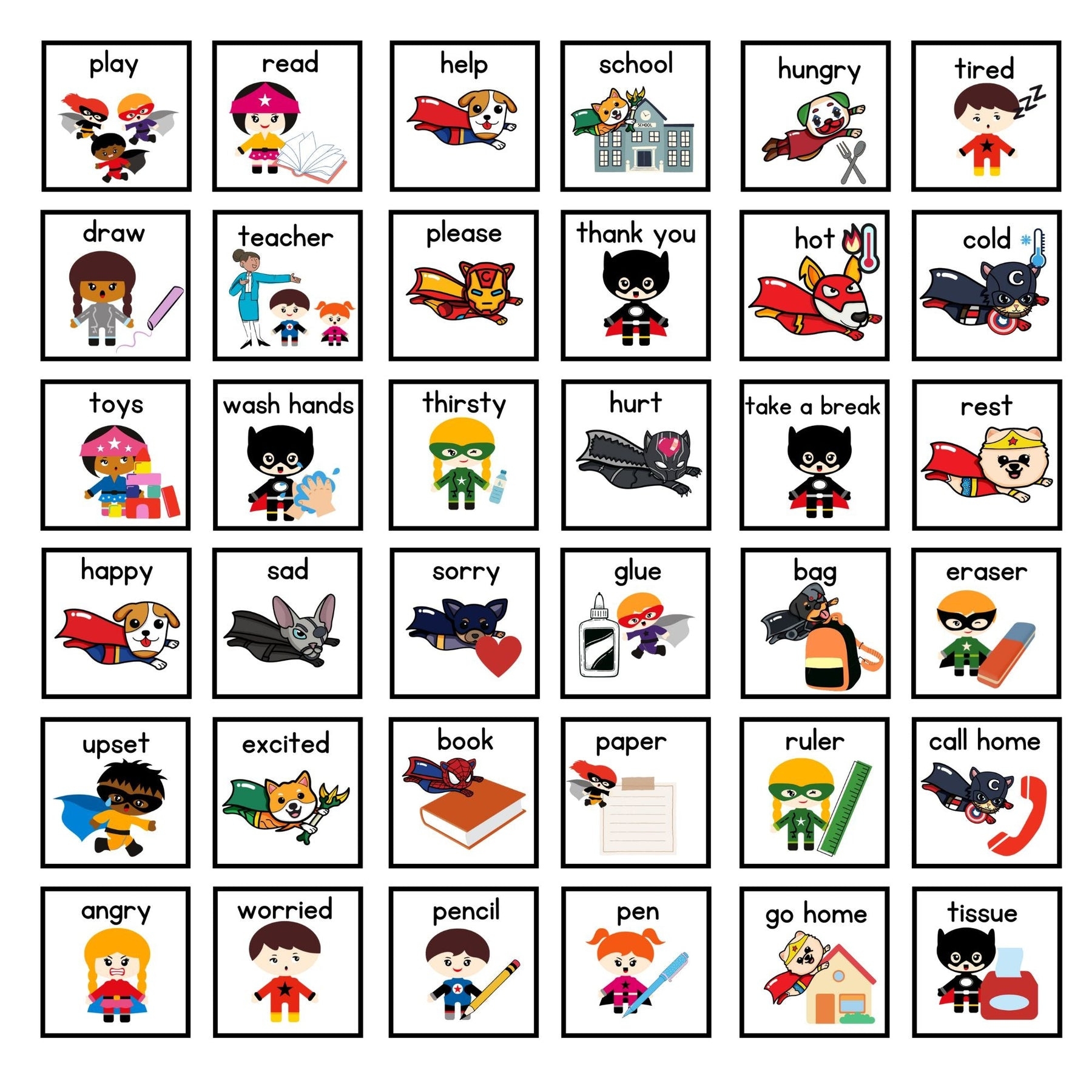 Free Printable Non Verbal Communication Cards FREE Printable HQ