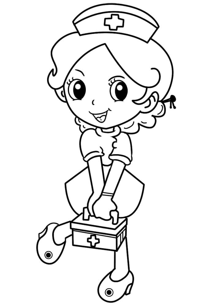 Free Printable Nurse Coloring Page Free Printable Coloring Pages