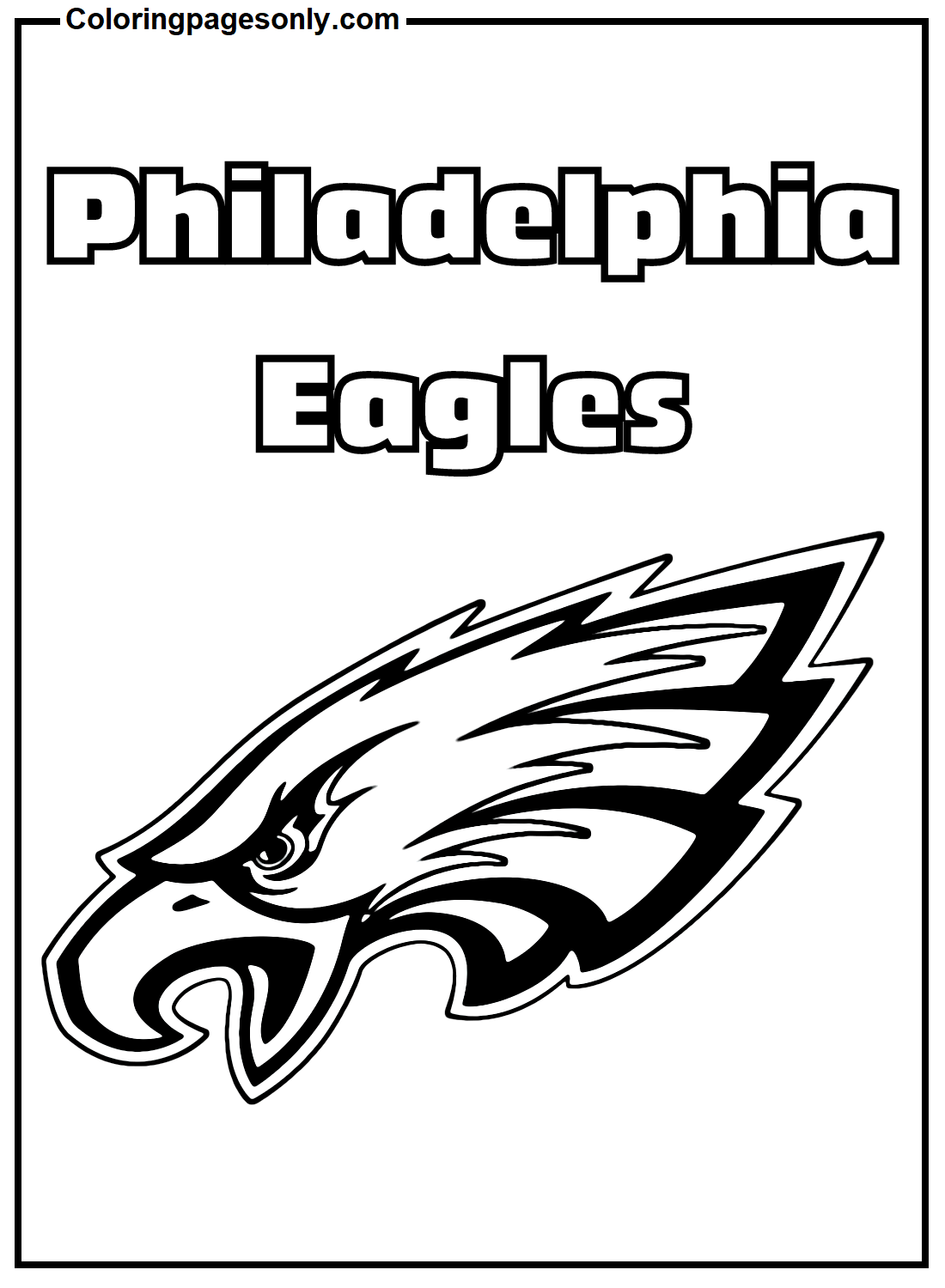 Free Printable Philadelphia Eagles Coloring Page Free Printable
