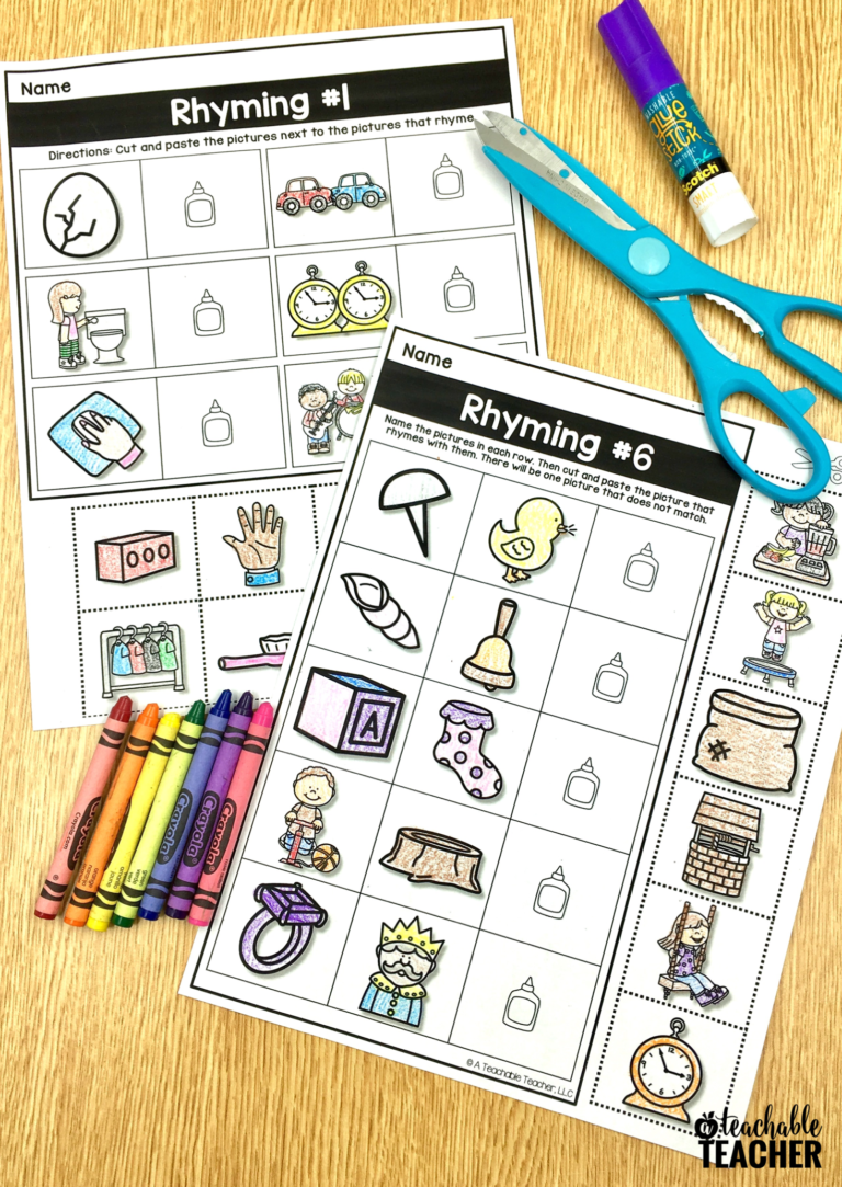 Free Printable Phonemic Awareness Activities