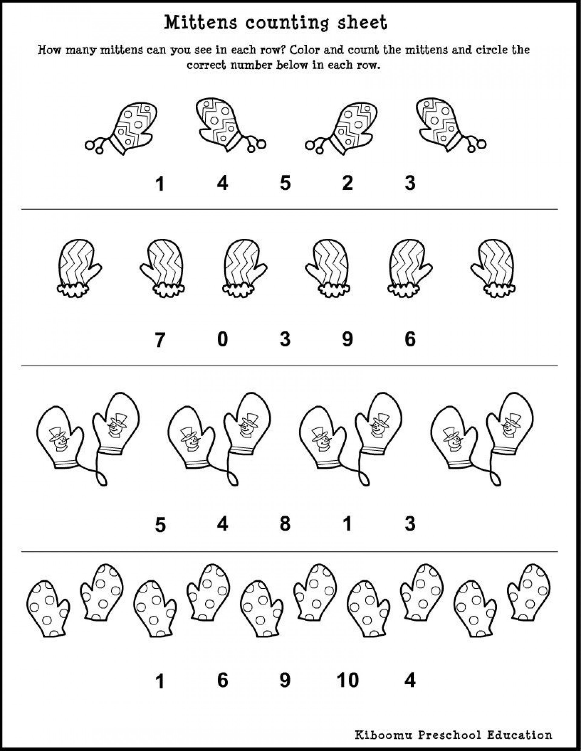 free printable pre k math worksheets