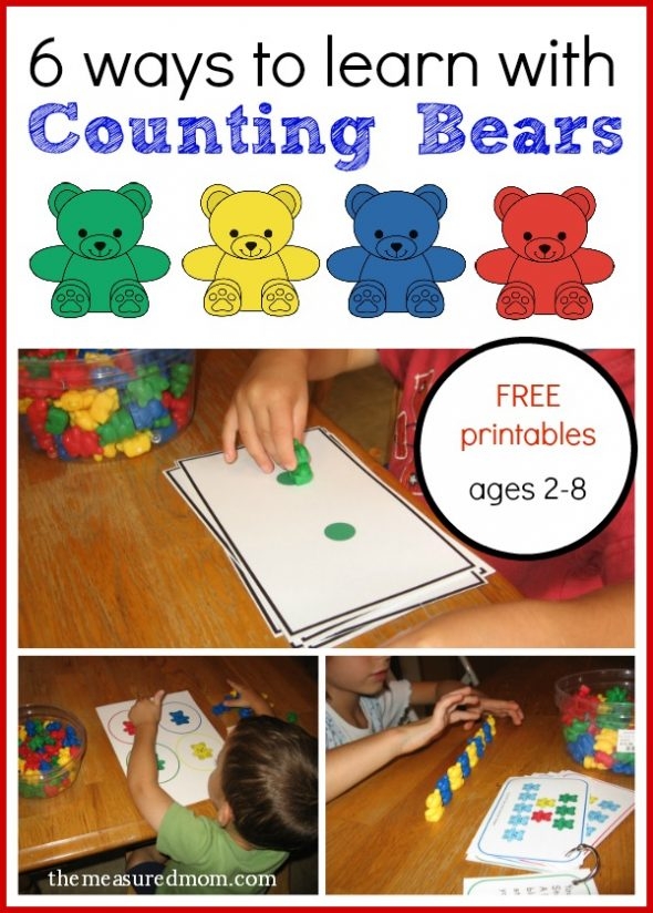 Free Printable Rainbow Bear Counting Cards Life Over C 39 s 42 OFF