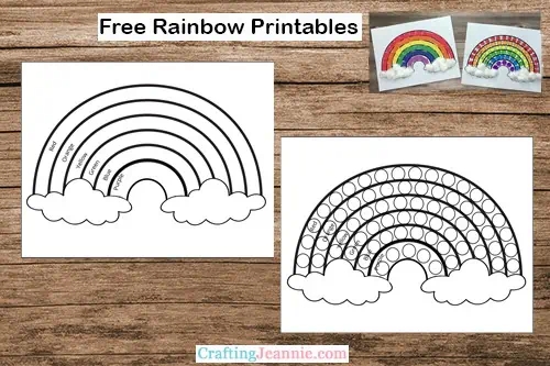 Free Printable Rainbow Template Crafting Jeannie