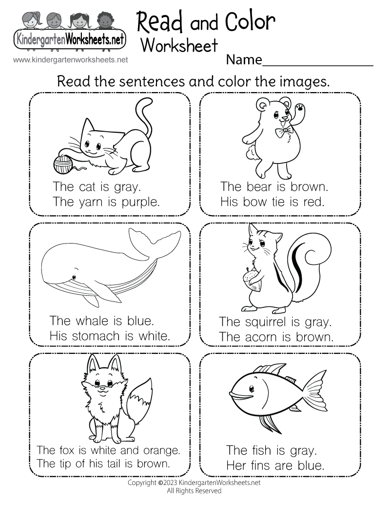 Free Printable Reading Activities For Kindergarten FREE Printable A Z