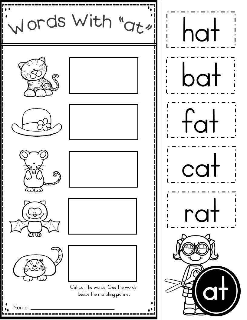free printable rhyming activities for kindergarten