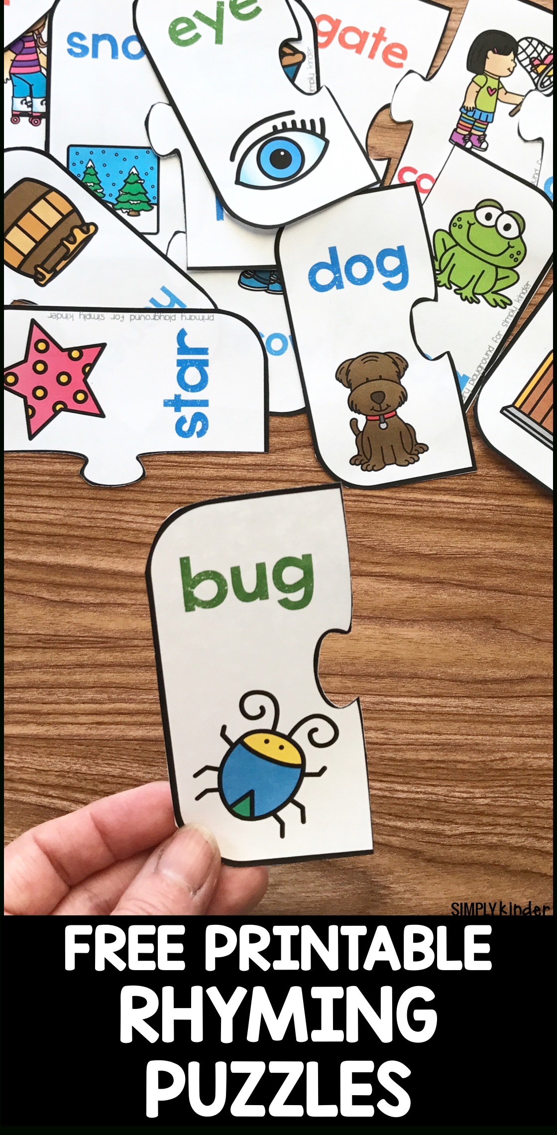 Free Printable Rhyming Activities For Kindergarten Free Printable