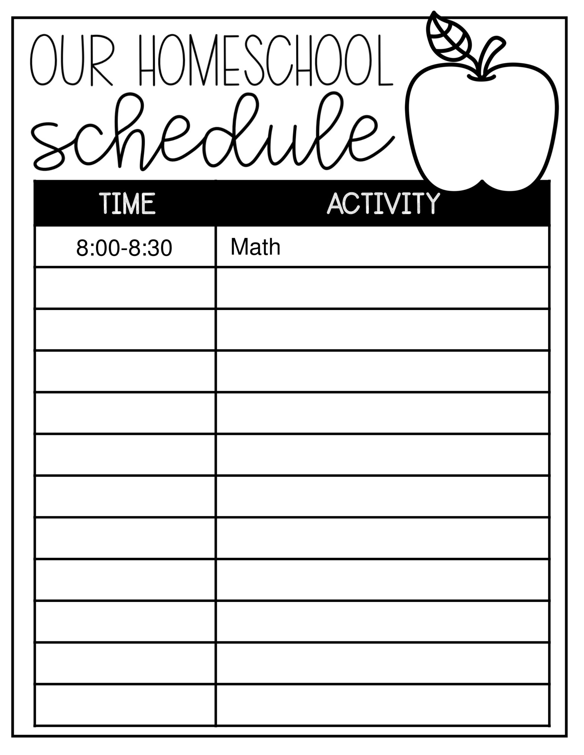 Free Printable Schedule Sheets Printable Templates Vrogue co