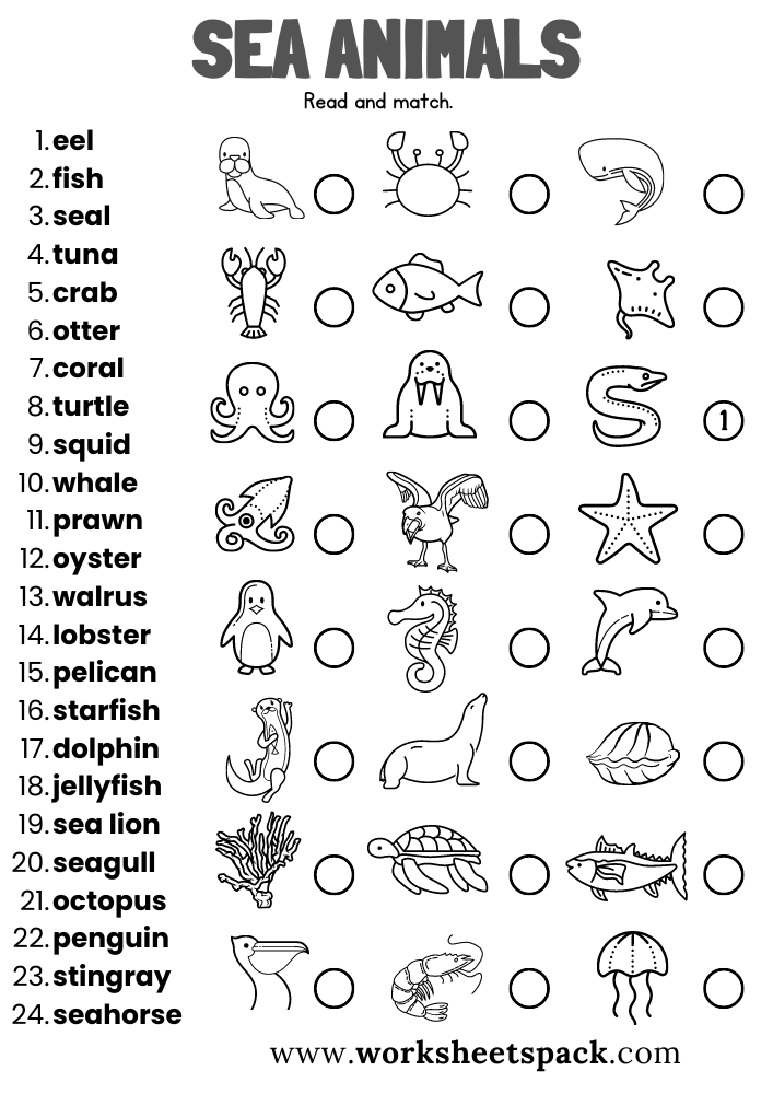 free printable sea animals activities for preschoolers