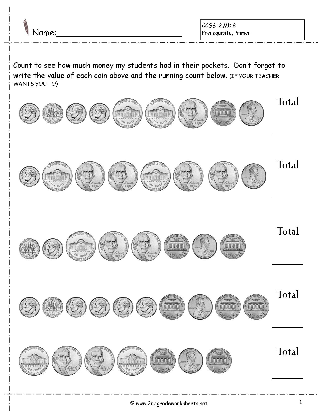 second grade math worksheets free