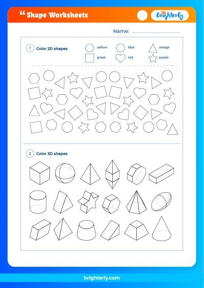 math worksheets with shapes