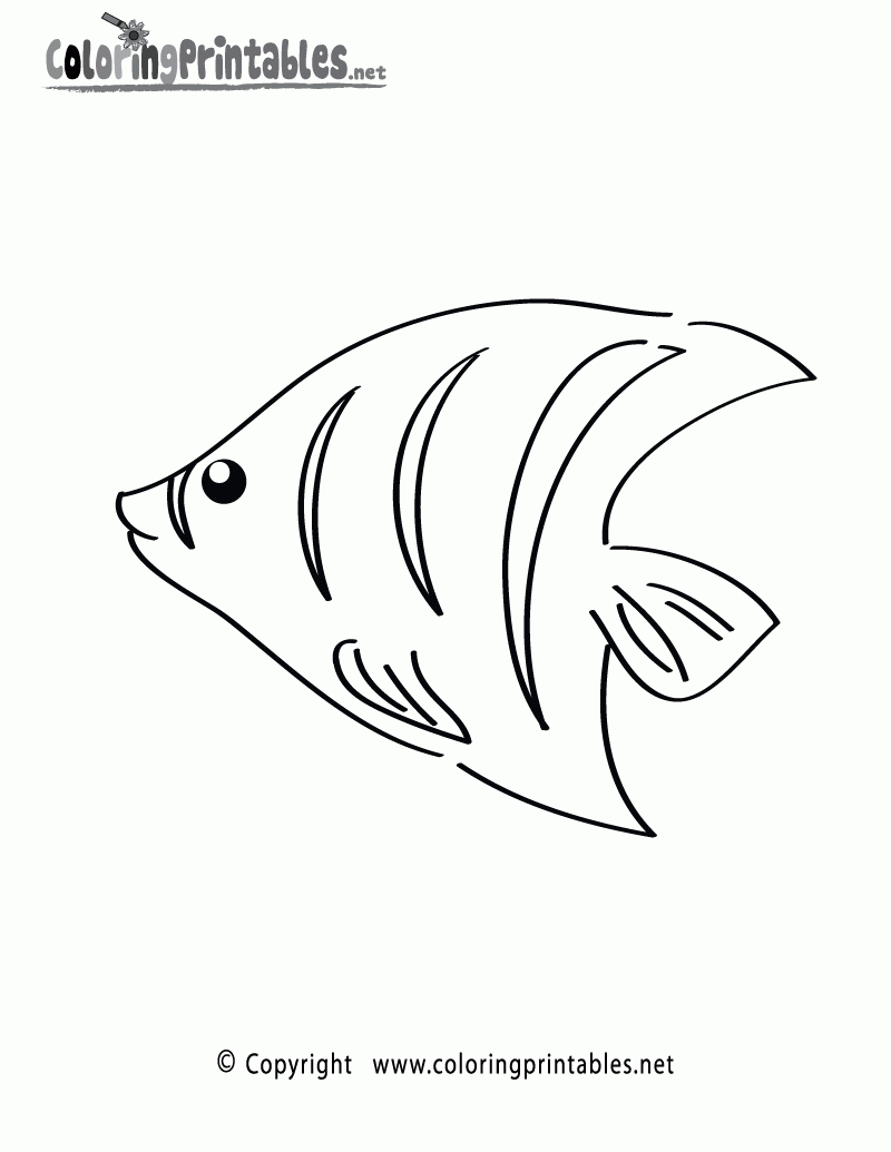 Free Printable Tropical Fish Coloring Page