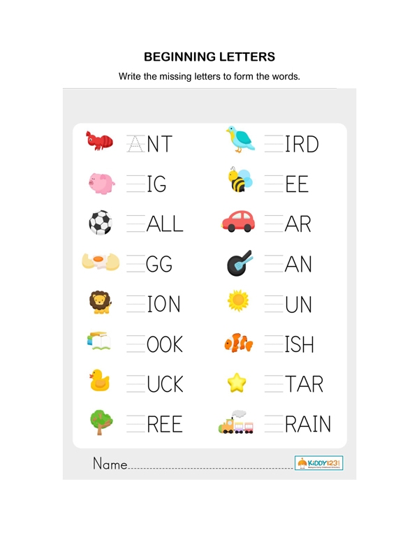 FREE Printable Worksheets For Kids Bundle 6 Kiddy123 