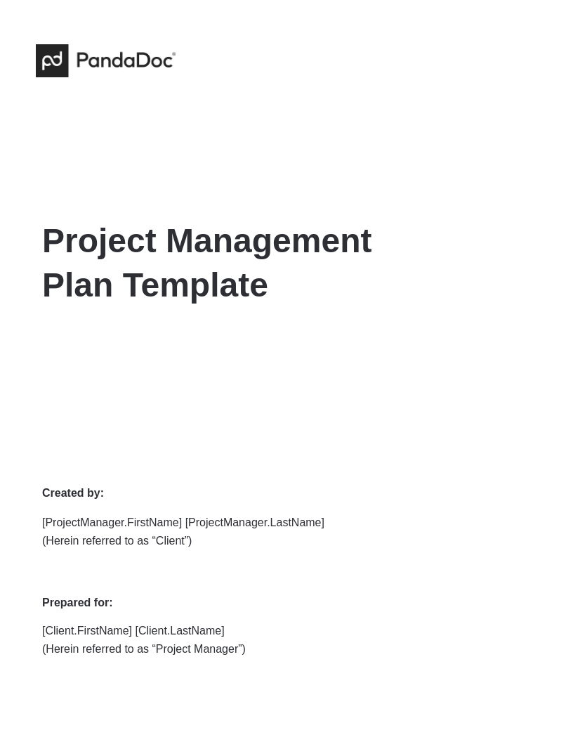 Free Project Plan Templates Work Plan Samples PandaDoc