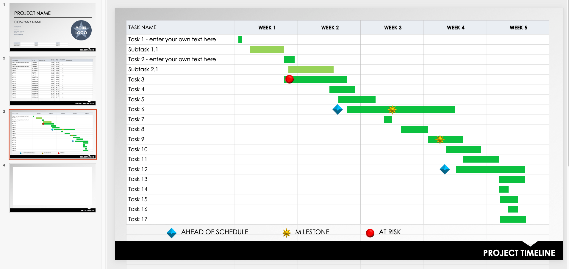 project plan timeline template