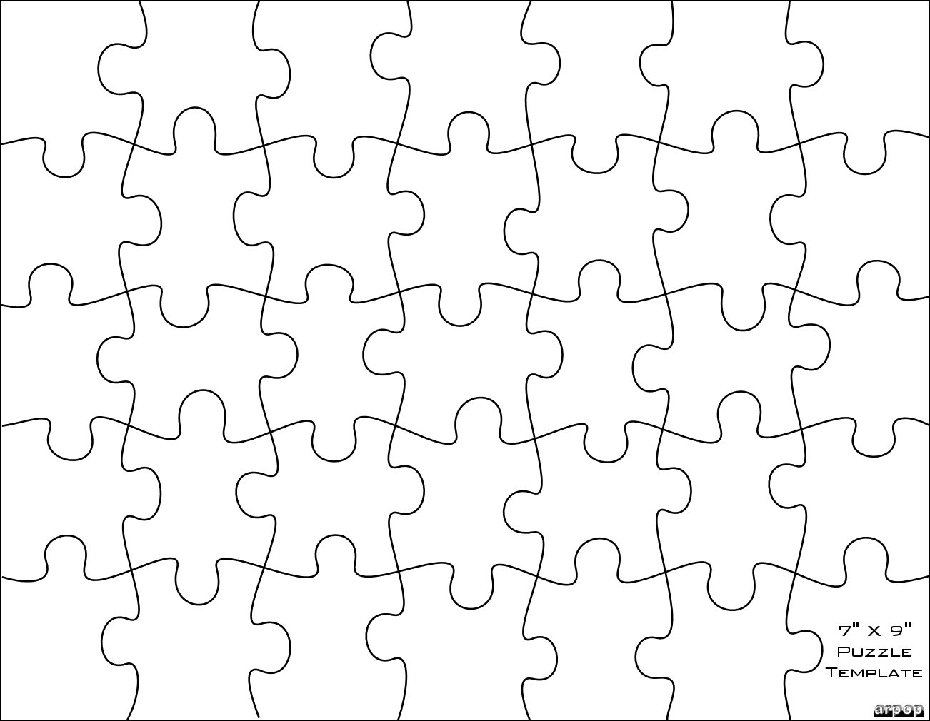 7 puzzle pieces template