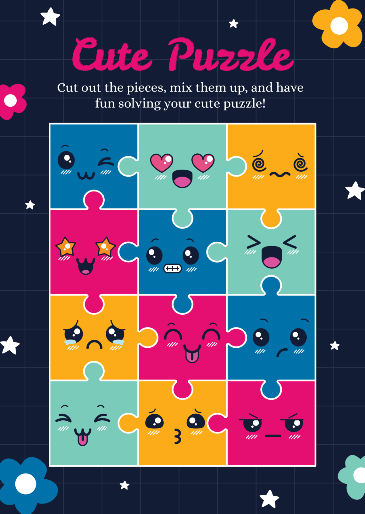 circle puzzle template