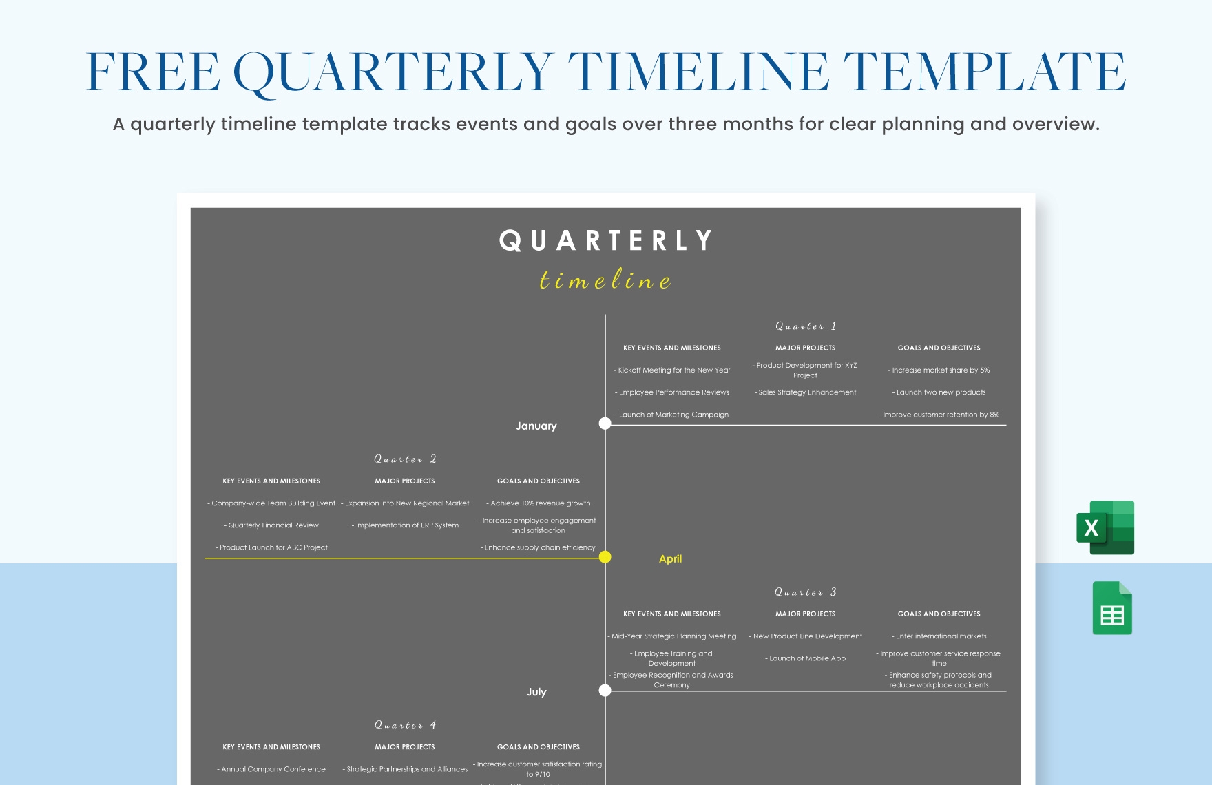 FREE Quarterly Plan Template Download In Word Google Docs Excel