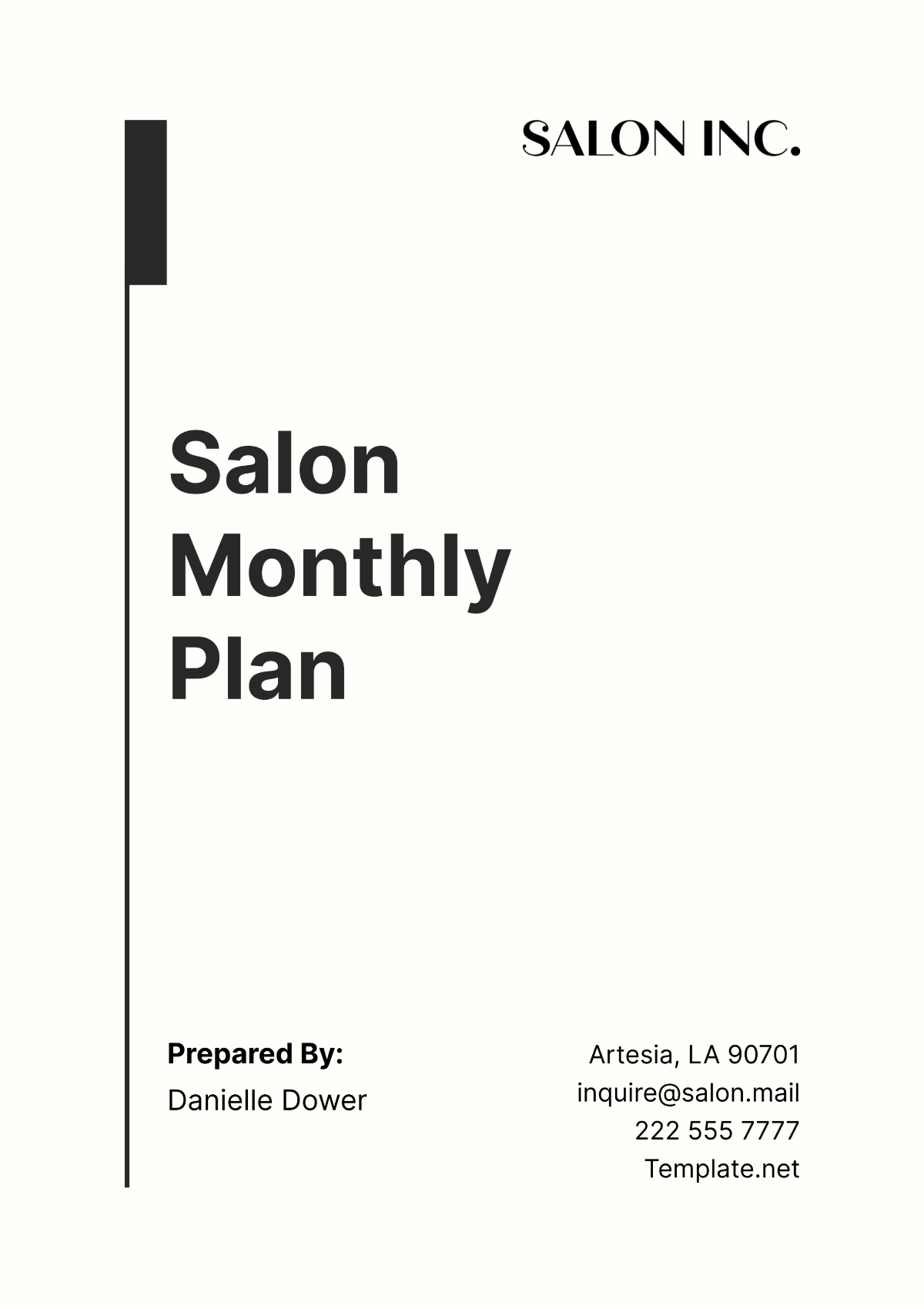 monthly plan template