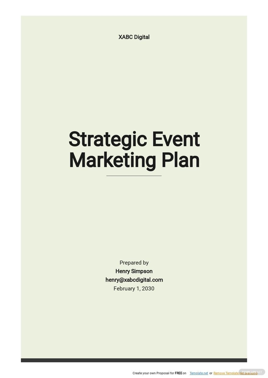 sample event marketing plan template