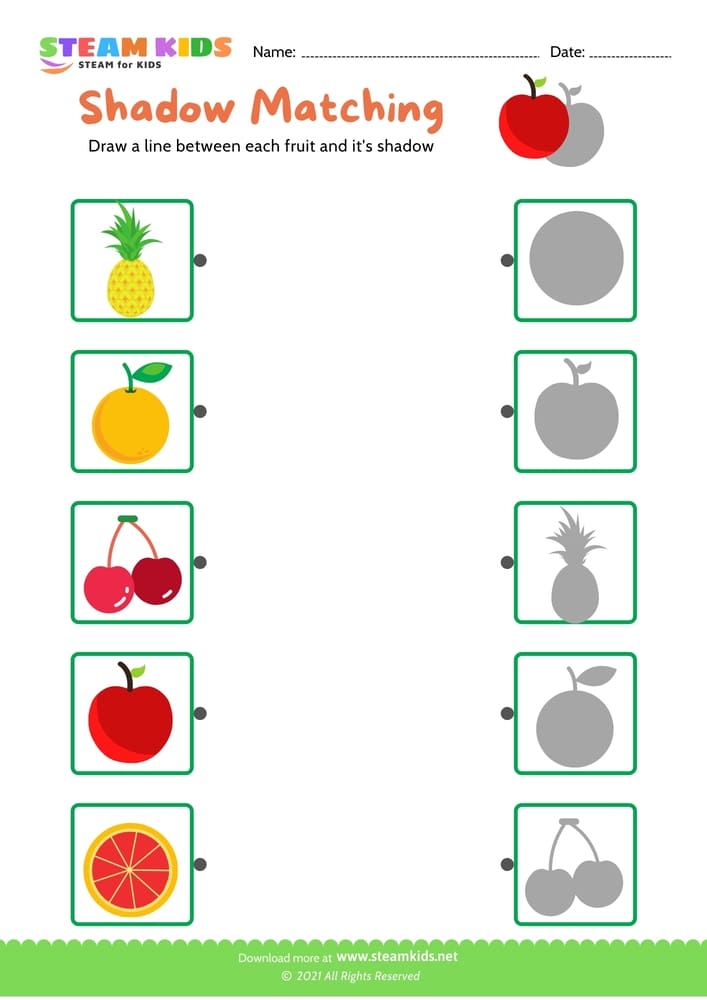 Free Science Worksheet Identify Fruit Worksheet 7 STEAM KIDS
