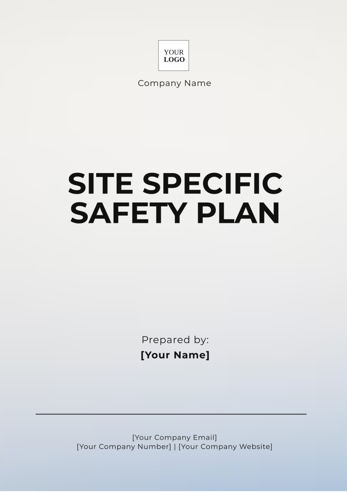 site safety plan template