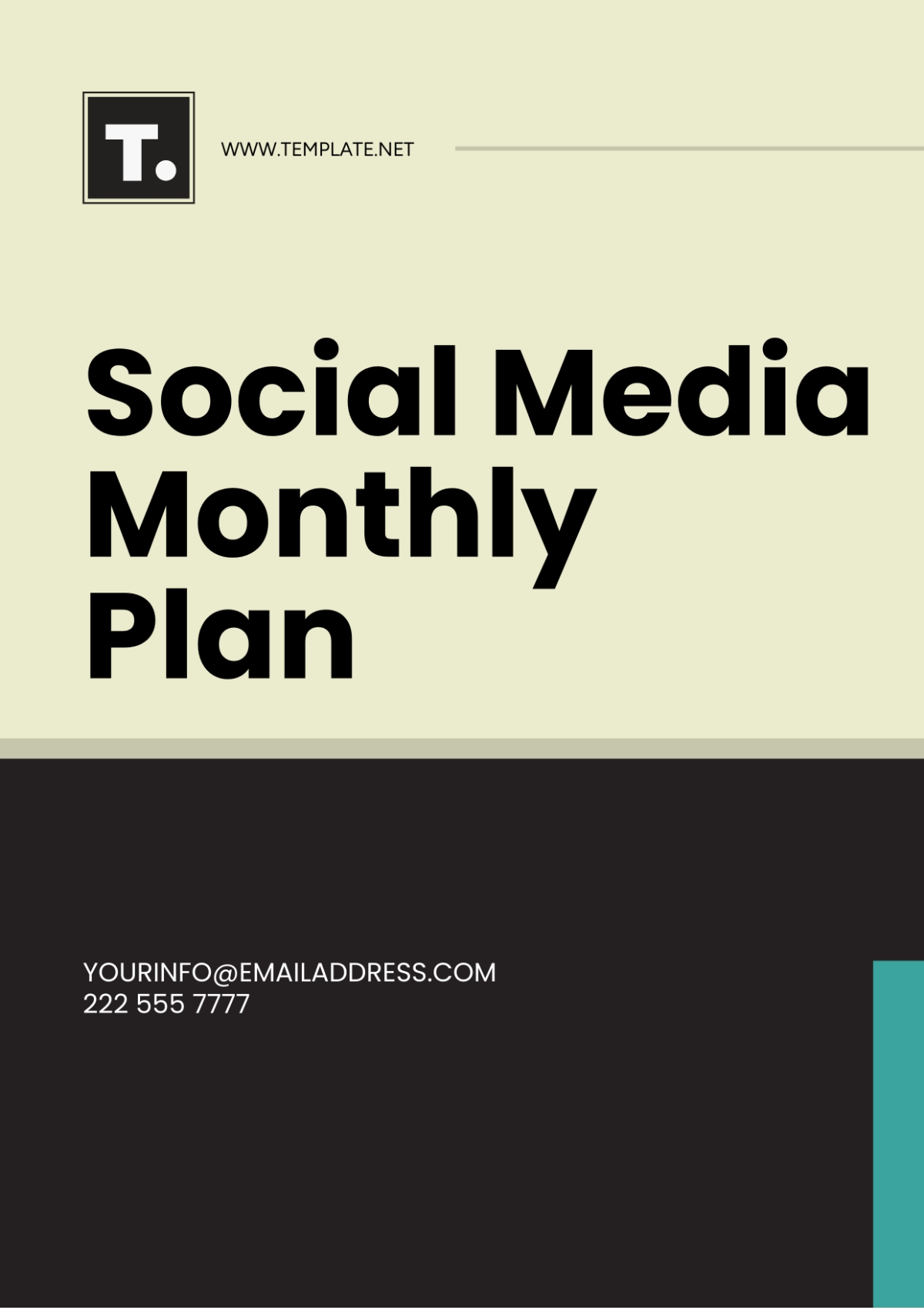 Free Social Media Monthly Plan Template To Edit Online