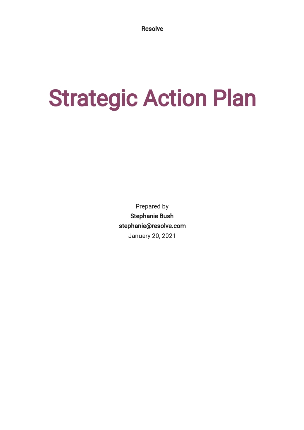 Free Strategic Plan Word Templates 107 Download Template