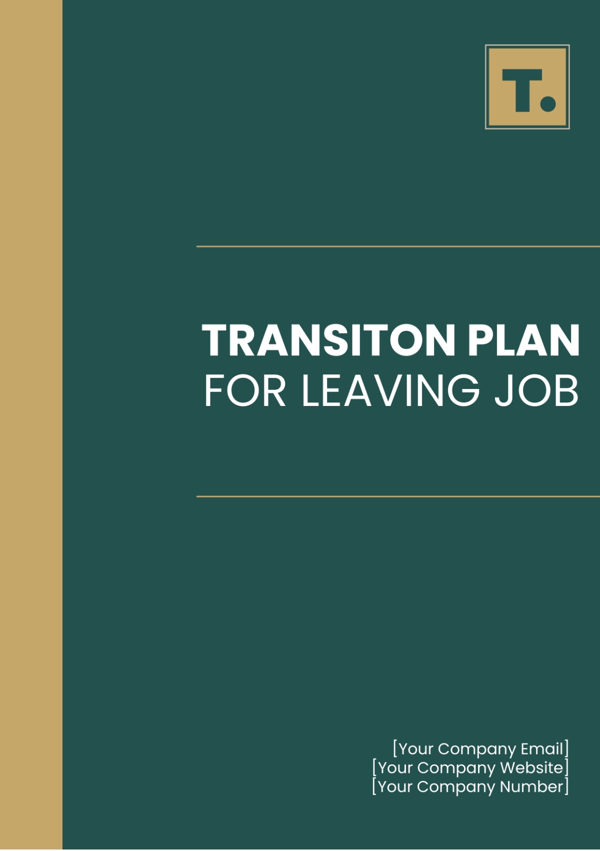transition plan template for leaving job