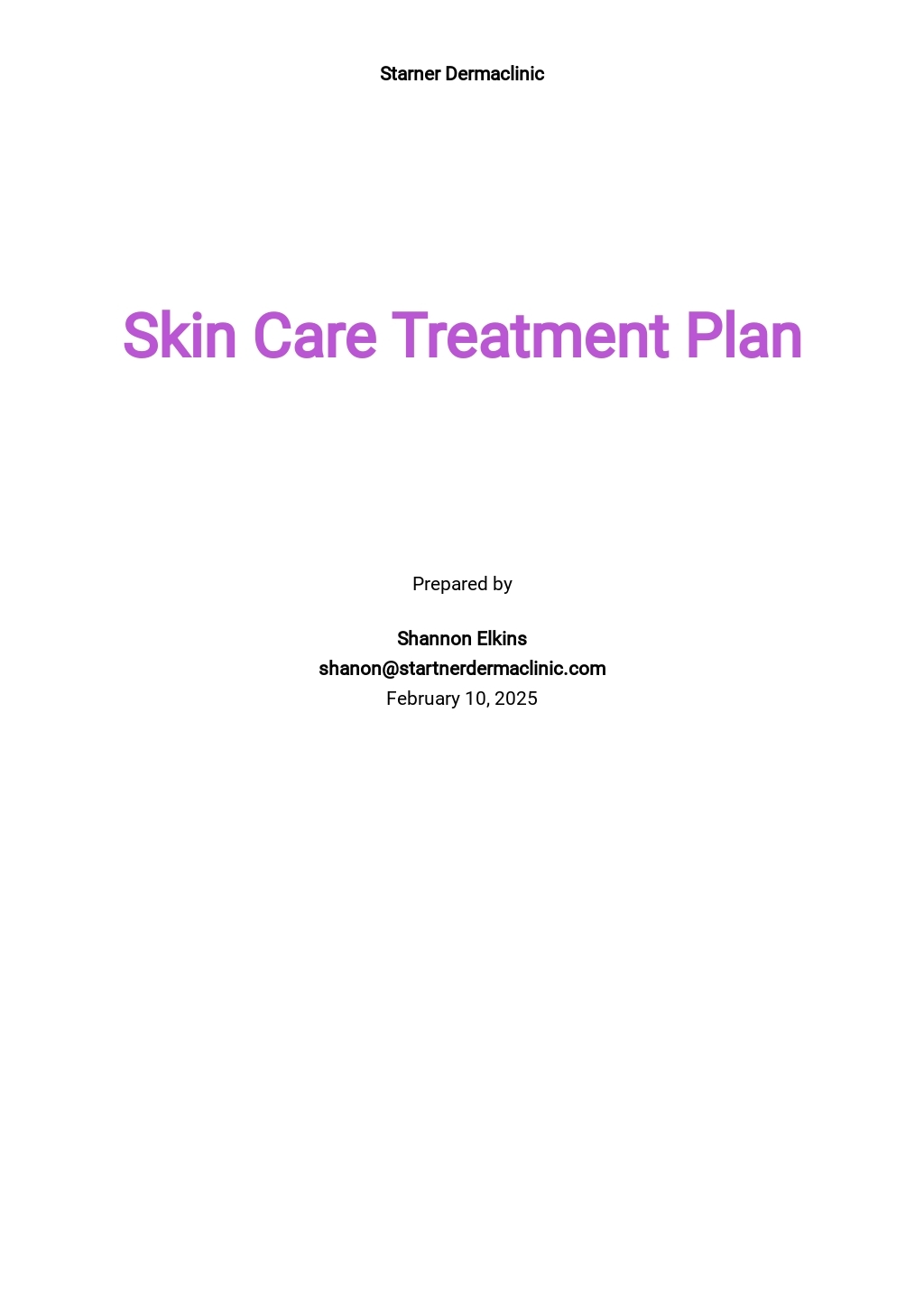 FREE Treatment Plan Template In Adobe PDF Template