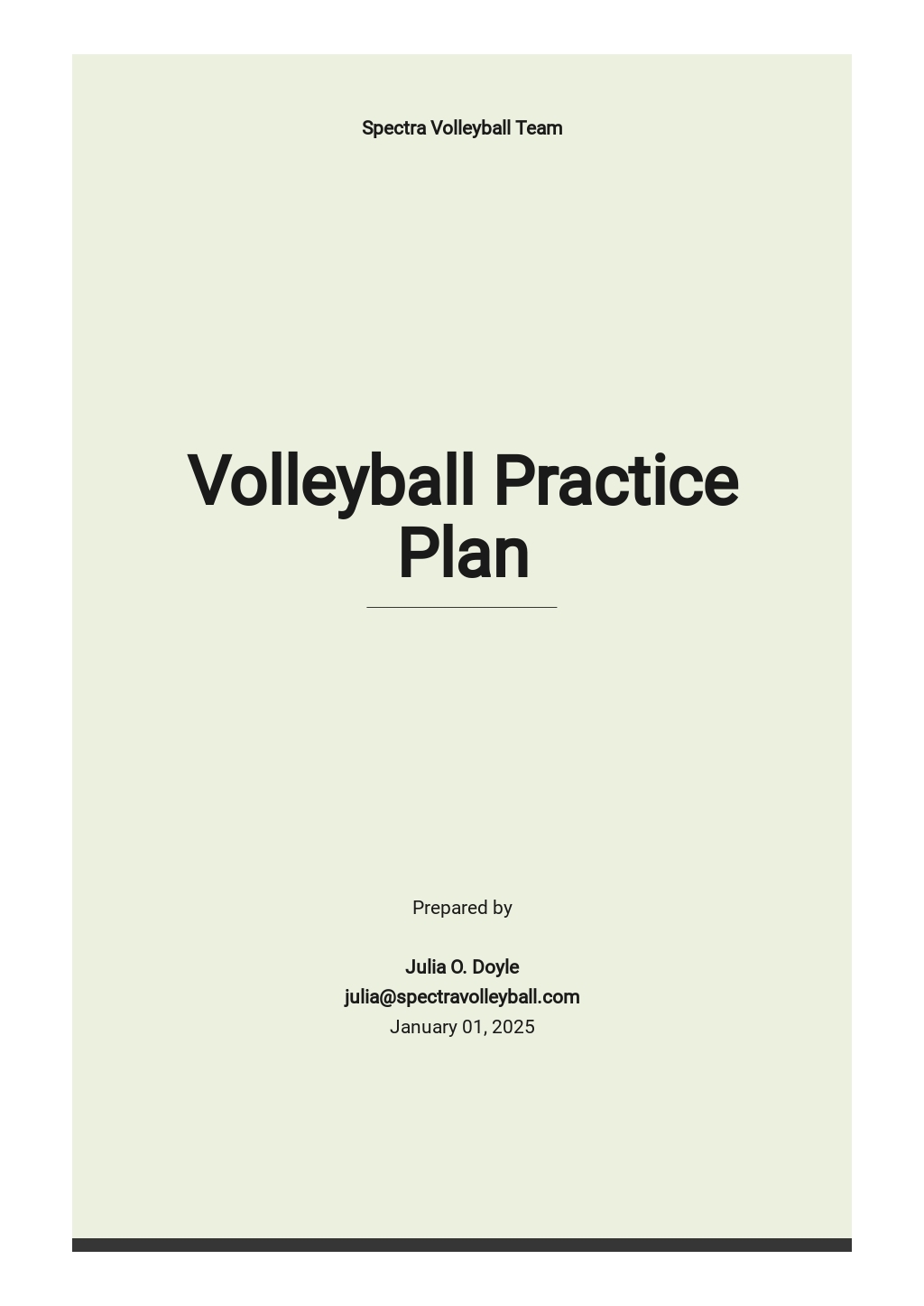 Free Volleyball Practice Plan Template Template