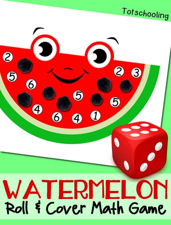 FREE Watermelon Math Game Printables