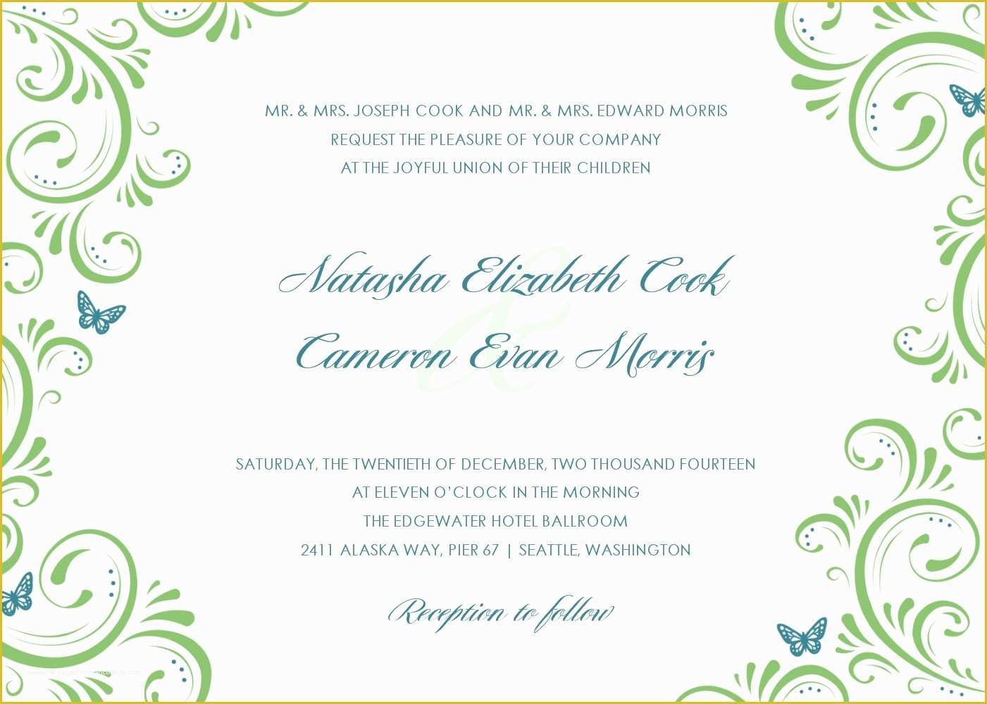 Free Wedding Announcement Templates Download Of Applying The Wedding