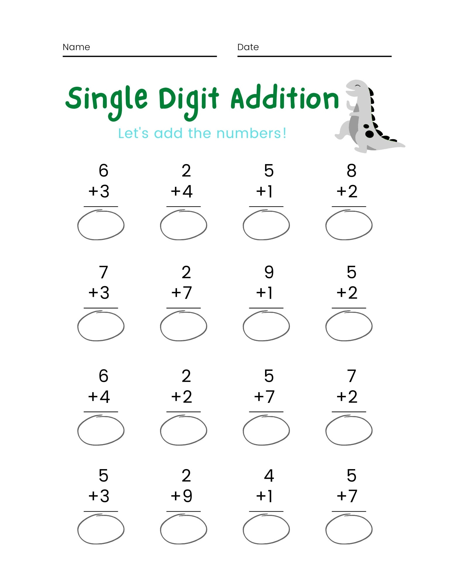 maths worksheet for kindergarten