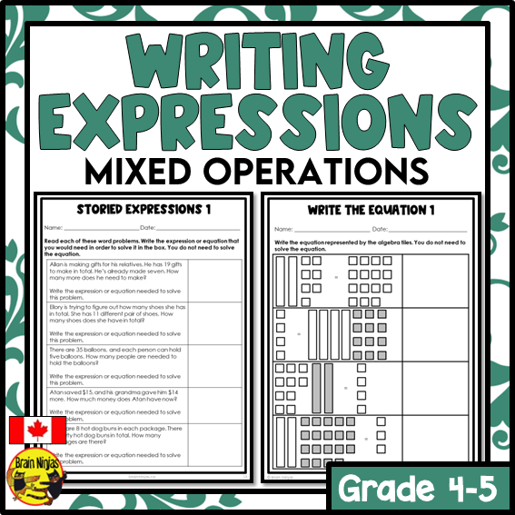 Free Writing Math Expressions Worksheet Download Free Writing Math 