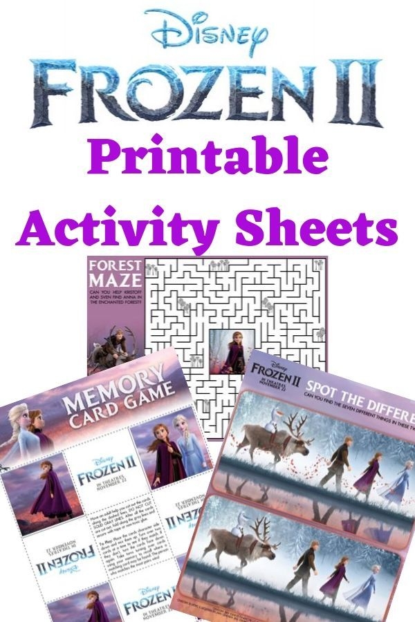 Frozen 2 Printable Activity Sheets With Pictures And Instructions For 