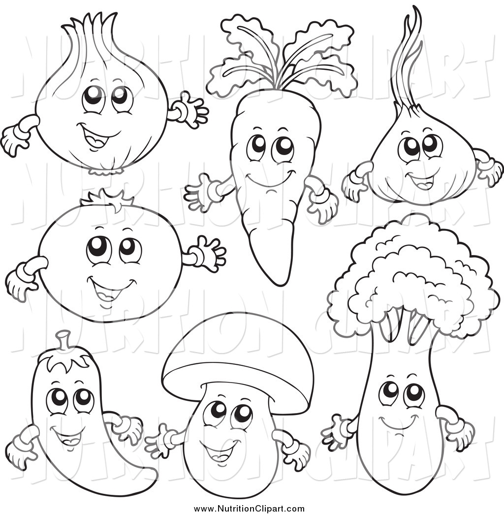 Fruit And Vegetable Clipart Black And White 20 Free Cliparts Download 