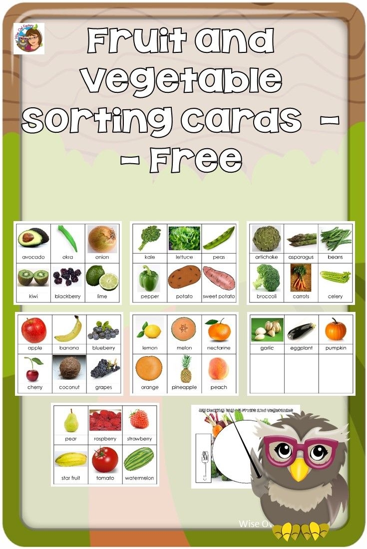 Fruit And Vegetable Sorting Cards Sorting Cards Healthy Food 