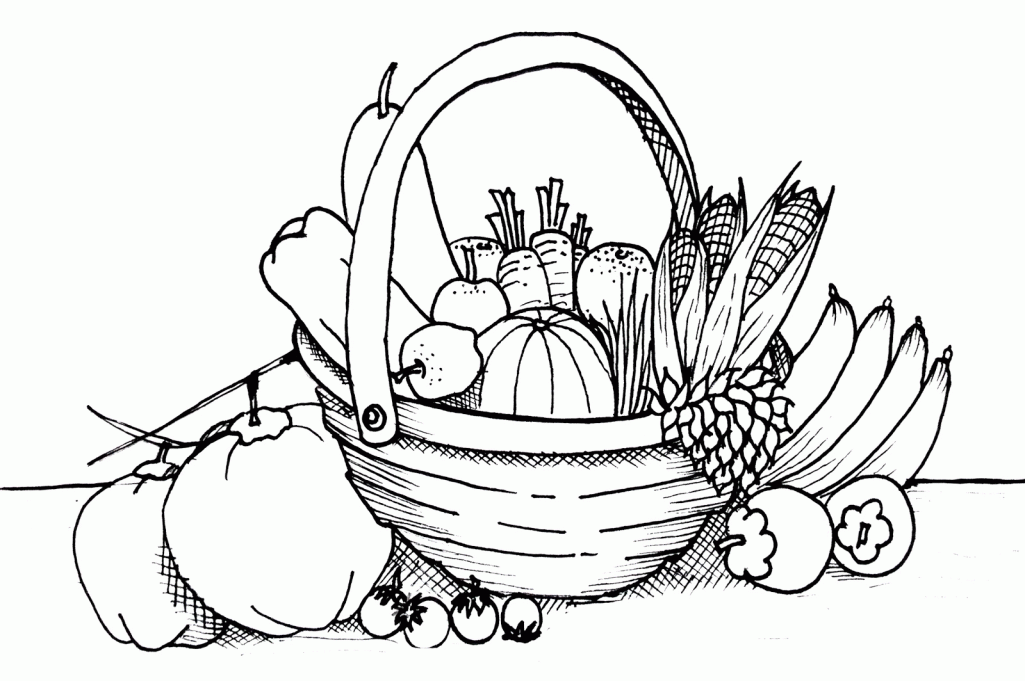Fruit Basket Coloring Pages To Print Coloring Home
