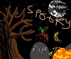 Fruit Floating Threateningly In The Night Drawception