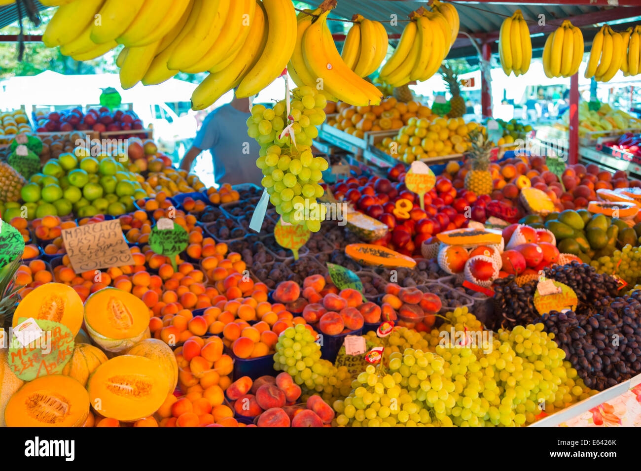 Fruit Market Stall Stock Photo Alamy
