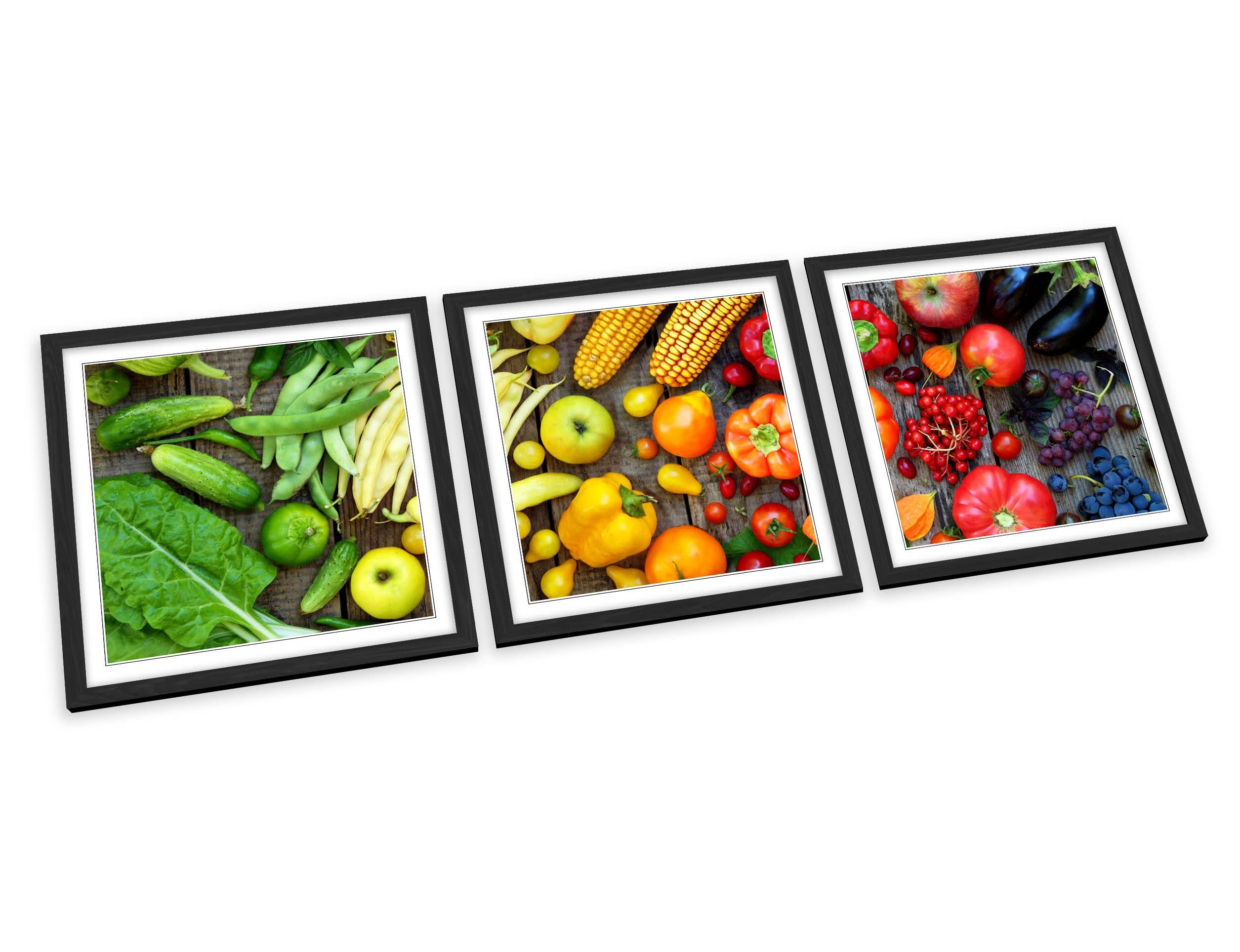Fruit Vegetables Kitchen FRAMED ART PRINTS Set Picture Etsy