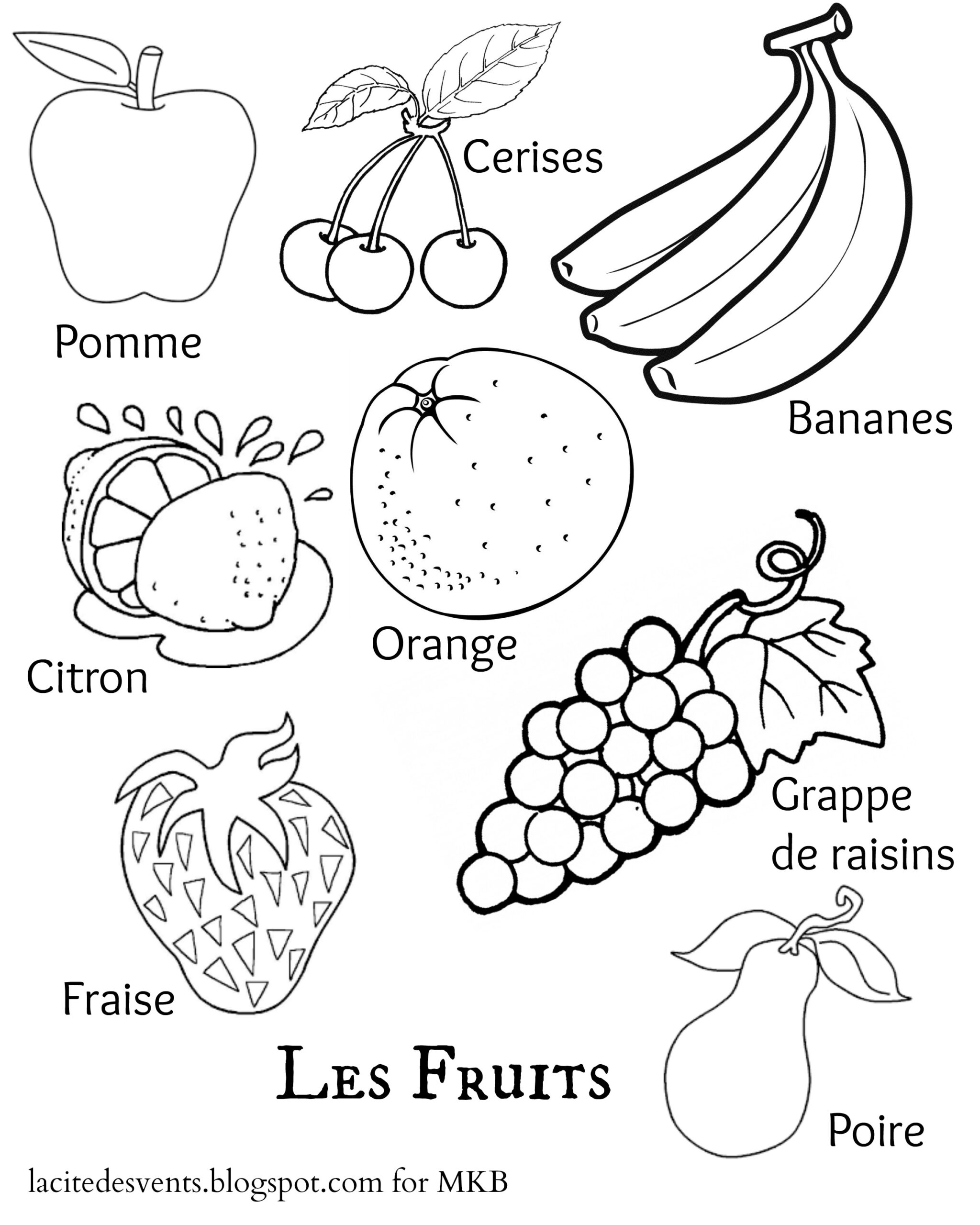 fruits and vegetables pictures printables