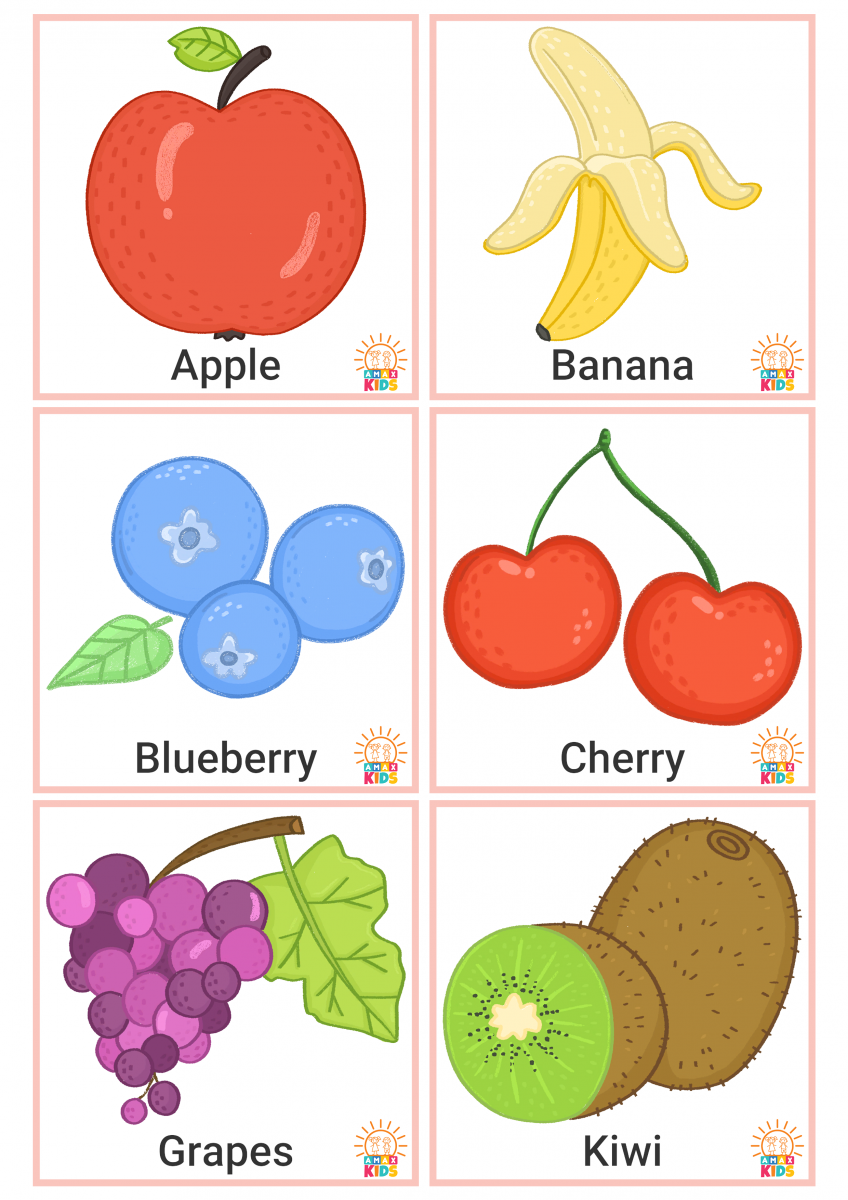 Fruits And Vegetables Flashcards Printable