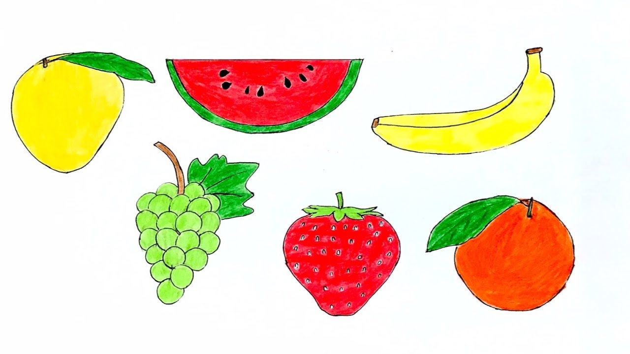 Fruits Easy Drawing