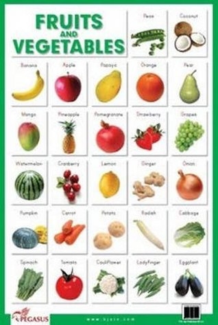 Fruits Vegetables Educational Chart By Pegasus