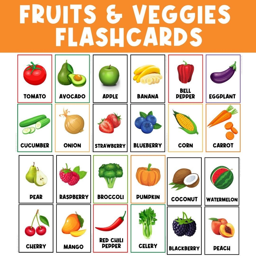 fruits and vegetables pictures for preschool