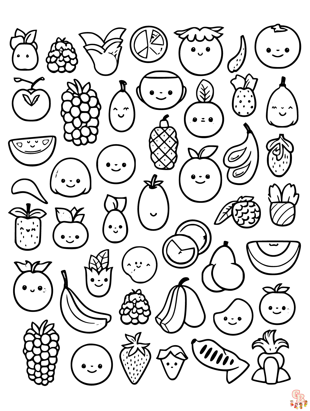 Fun And Educational Fruit Coloring Pages For Kids GBcoloring