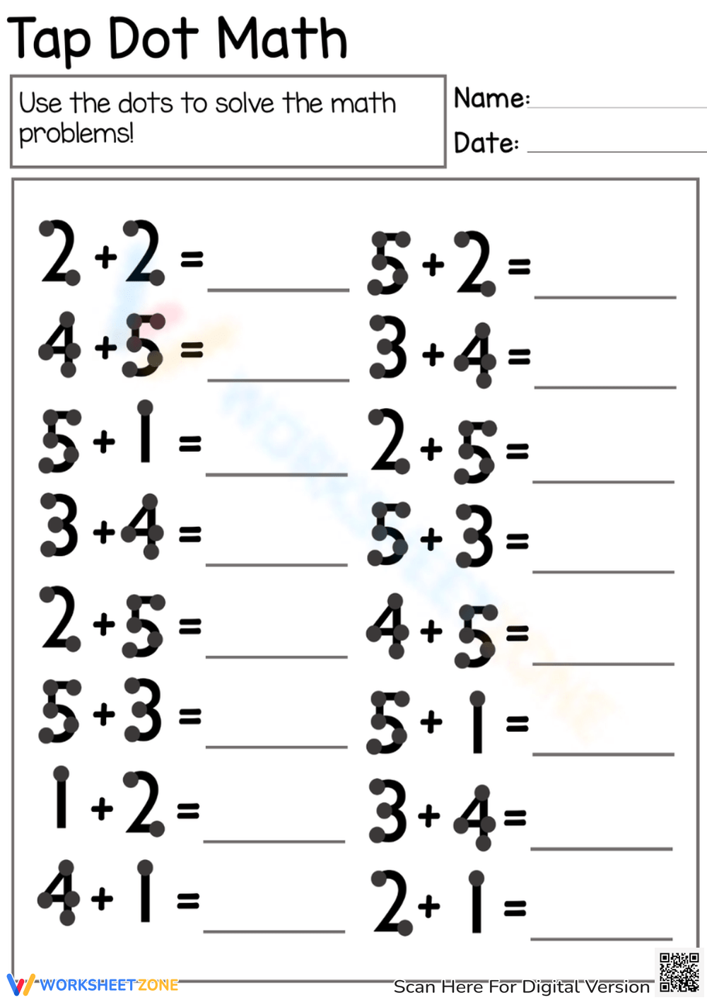 Fun Creative Touch Math Worksheets Worksheets Library