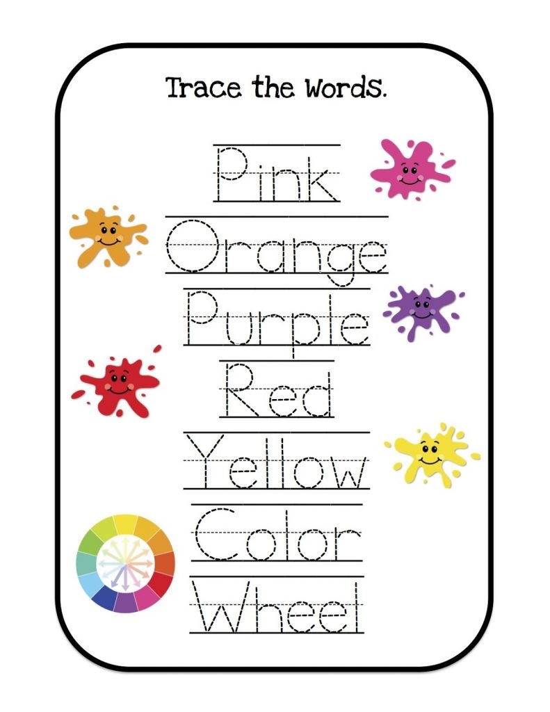 learning colors printable activities