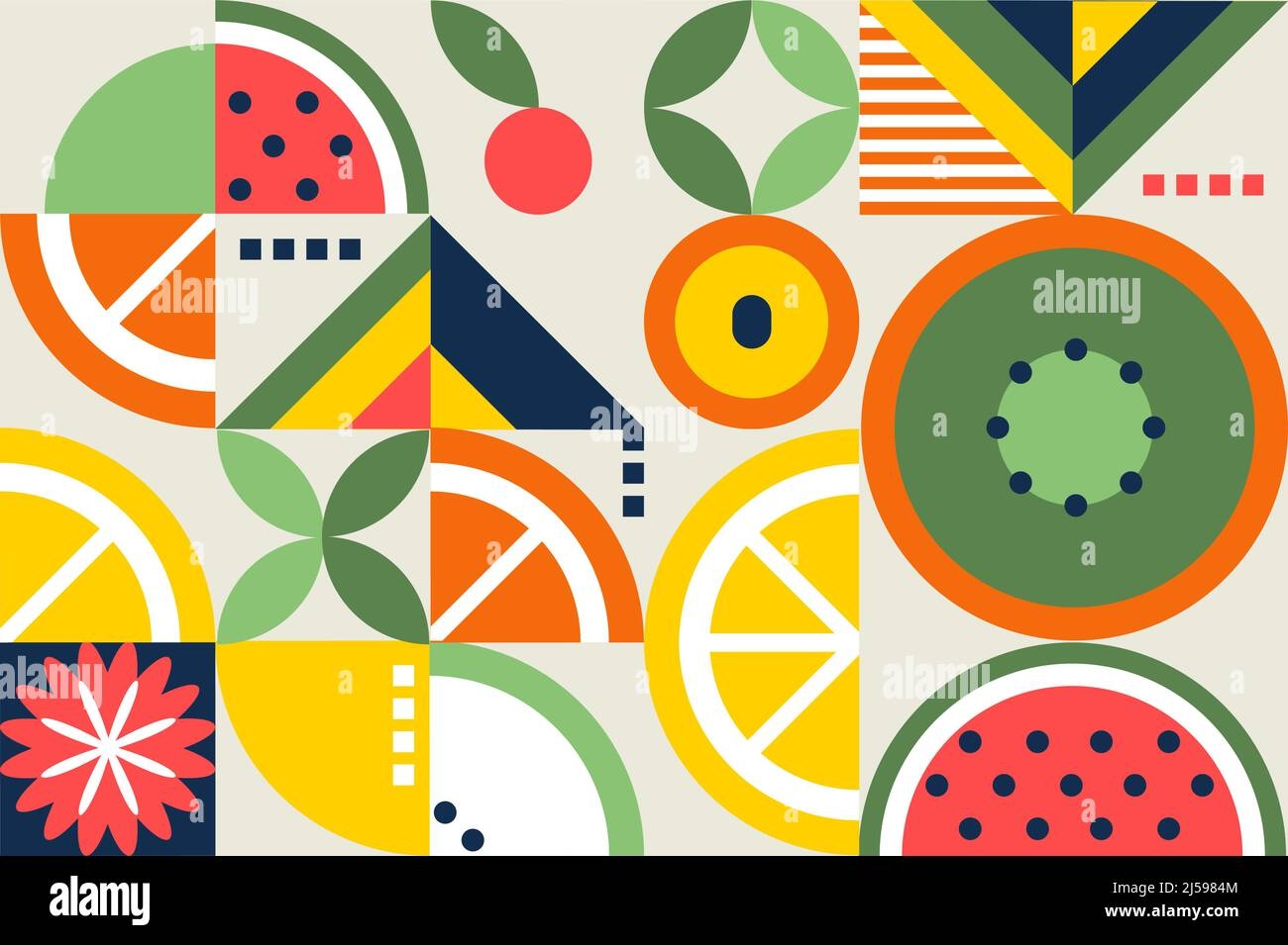 Geometric Abstract Fruit Stock Vector Image Art Alamy